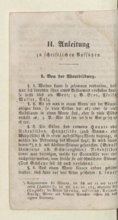 II. Anleitung zu schriftlichen Aufsätzen