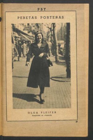 Olga Fleifer, empleada de comercio - [Fotografia] : Pebetas porteñas