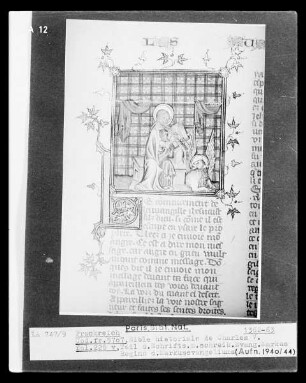 Bible historiale de Charles V., Folio 226 verso, Der Evangelist Markus schreibt