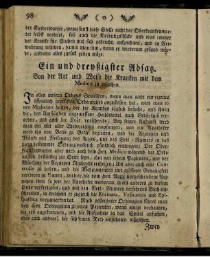 Ein und dreyßigster Absatz. - Vierzigster Absatz.