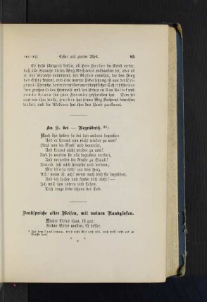 Denkspüche alter Weisen, mit meinen Randglossen.
