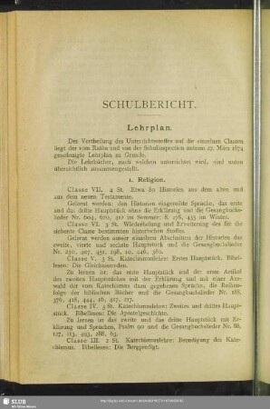 Schulbericht