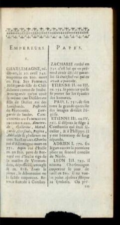 Empereurs. Papes.