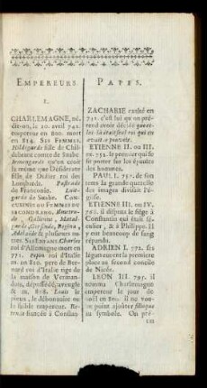 Empereurs. Papes.
