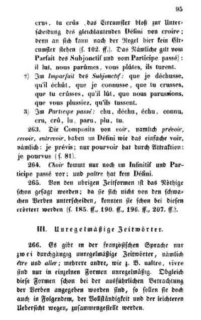 III. Unregelmäßige Zeitwörter.
