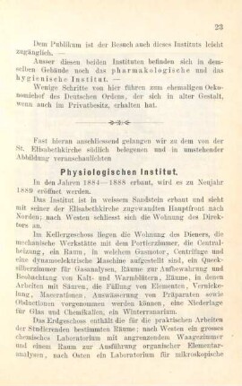 Physiologischen Institut.
