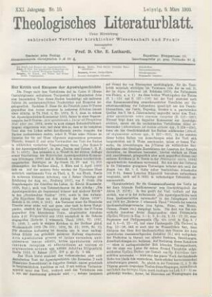 105-108 Zur Kritik und Exegese der Apostelgeschichte