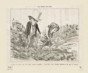 Tous ces raisins me font l’effet d’avoir la maladie…, aus: "Les Raisins malades“, in: "Le Charivari", Paris 1853