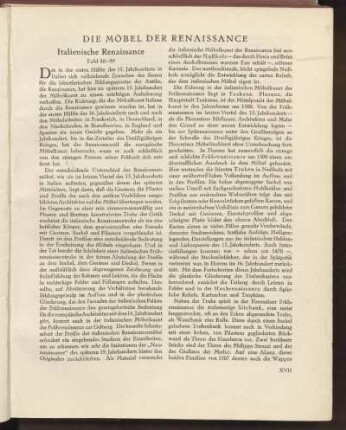 Die Möbel der Renaissance