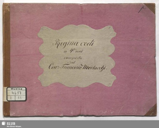 Regina caeli - Mus.4657-E-11 : Coro, strings, org; C