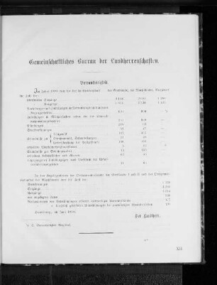 Gemeinschaftliches Bureau der Landherrenschaften.