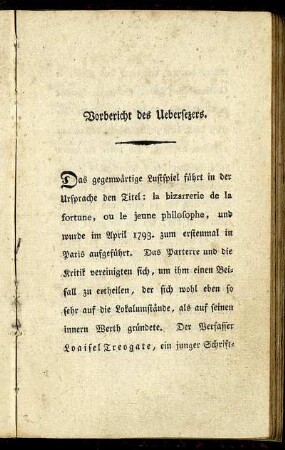 Vorbericht des Uebersezers.