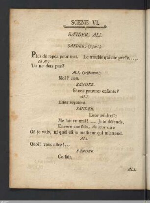 Acte Second: Scene VI.