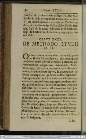 Caput XXXV. De Methodo Studii Biblici