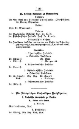 Die Königlichen Technischen Hochschulen