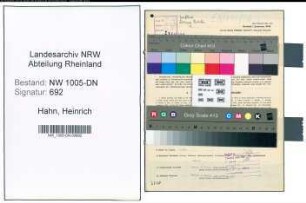 Entnazifizierung Heinrich Hahn , geb. 16.09.1905 (Kraftfahrer)