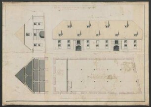 Bauplan von der neu zu erbauenden Schafstallung zu Münzesheim