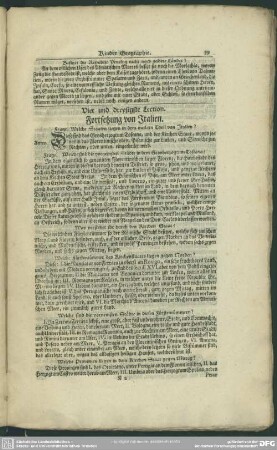 Vier und dreysigste Lection. Fortsetzung von Italien