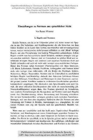 Einstellungen zu Normen aus sprachlicher Sicht