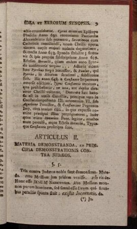 Articulus II. Materia Demonstranda,[...]