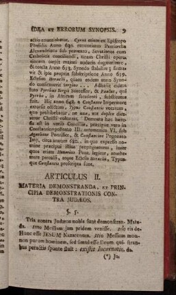 Articulus II. Materia Demonstranda,[...]