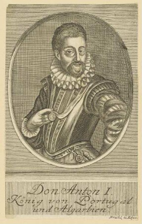 Bildnis des Don Anton I., König von Portugal und Algarbien