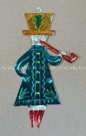Christbaumschmuck: Mann mit Pfeife und Zylinder