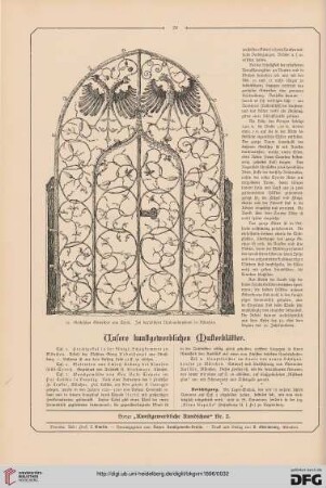 Unsere kunstgewerblichen Musterblätter