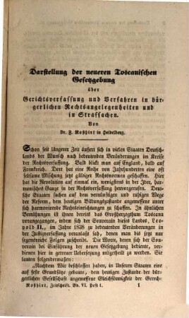 Abhandlungen civilistischen und criminalistischen Inhalts. 6, 6. 1845/47