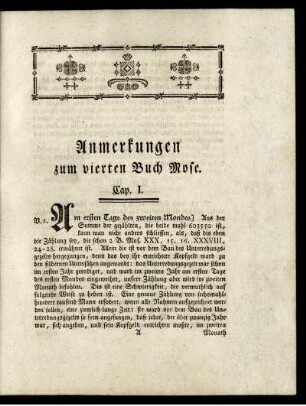 Anmerkungen zum vierten Buch Mose.