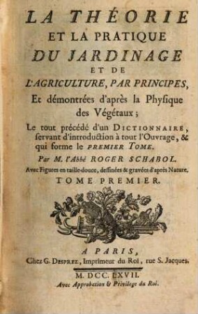 La théorie et la pratique du jardinage