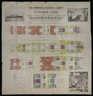 Plan of the Quadruple-Screw Turbine Steamer "Mauretania"