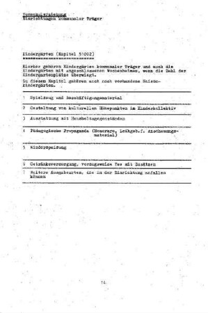 Vorschulerziehung, Einrichtungen kommunaler Träger