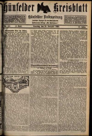 Zweite Ausgabe vom Samstag, den 30. November 1929.