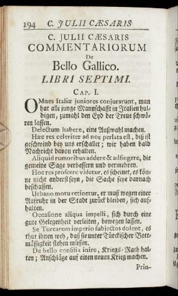 Libri Septimi. /Cap.I. - Cap.XC.