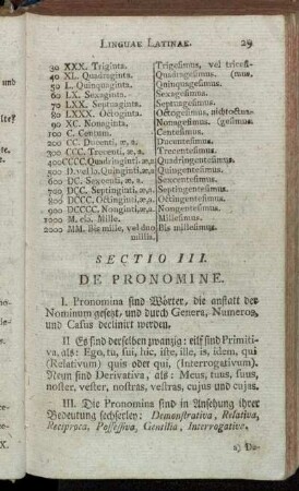 Sectio III. De pronomine.
