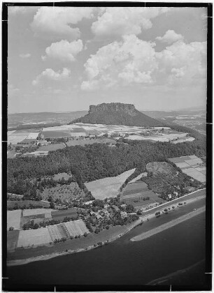 Blick von der Festung Königstein zum Lilienstein