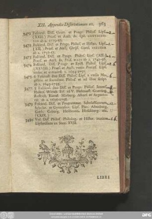 XII. Appendix Dissertationum Et Programmatum Philosophicarum.
