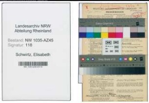 Entnazifizierung Elisabeth Schwirtz , geb. 07.07.1901 (Kaufmaennischer Angestellter)