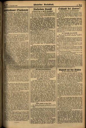 Zweite Ausgabe vom Mittwoch, den 13. November 1935.
