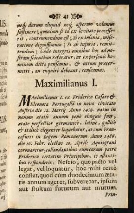 43-51, Maximilianus I.