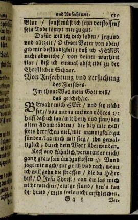 Von Anfechtung und versuchung des Fleisches.