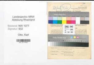 Entnazifizierung Karl Otto , geb. 23.10.1898 (Polizist)