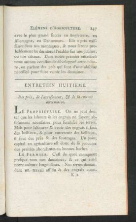 Entretien Huitieme