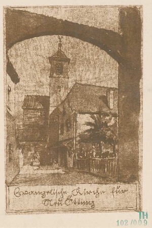 Fischer, Theodor; Neuötting; Ev. Kirche - Perspektive