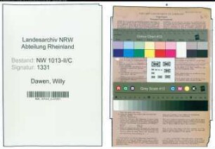 Entnazifizierung Willy Van Dawen , geb. 10.12.1896 (Kaufmann)