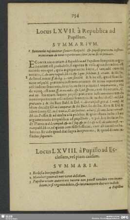 Locus LXVIII. à Pupillo ad Ecclesiam vel piam causam