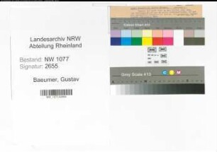 Entnazifizierung Gustav Baeumer , geb. 00.00.0000 (Feuerwehrmann)