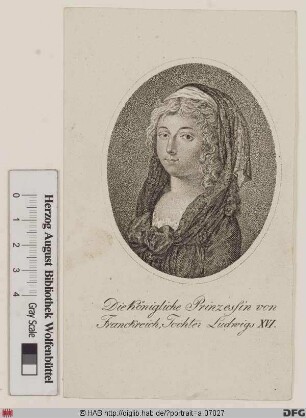 Bildnis Marie Thérèse Charlotte de France, duchesse d'Angoulême, 1824-30 Dauphine von Frankreich