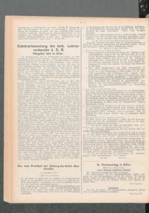 Aus dem Protokoll der Sitzung des Gesch. Ausschusses : 14. Dezember 1913